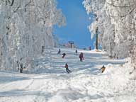 Skiers and riders enjoying opening day at Killington.