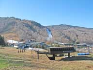 Killington Base Lodge on a warm November afternnon.