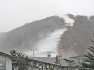 Snow Making taking place on Highline at Killington