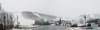 K1 Base Lodge at Killington.  Notice the snow all over the trails behind the lodge and on Superstar...