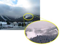 Killington's snow making system in operation on Snowdon.