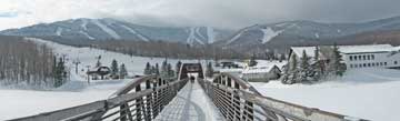 Ski Bridge from Killington Grand Hotel to Snowshed Base Lodge.