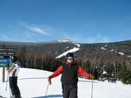 Skiing in just a vest in February?