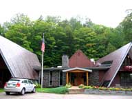 The Birch Ridge Inn at Killington on a rainy late summer day.