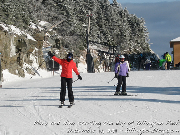 Snow at Killington Resort on December 19, 2011