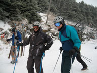 Ruts and the Bagel on their first 2011/2012 ski day at Killington