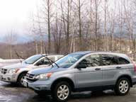 Really clean cars with upswept windshield wipers...not a good sight in a ski town!