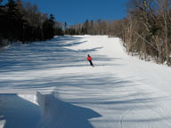 Mary exiting the Stash at Bear Mountain