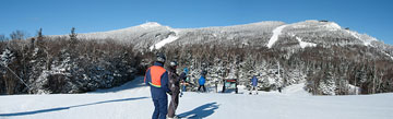 Ruts and The Bagel on the top of Bear Mountain on a bluebird day