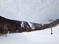 An overcast Killington Peak awaiting the approaching storm