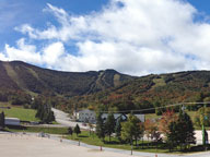 The basin area of Killington starting to show color. Click for panorama.
