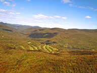 Green Mountain National Golf Course from the air looking north down Route 100.