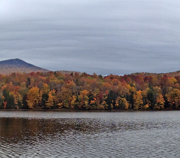 Kent Pond all dressed up in fall colors.