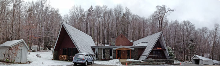 Birch Ridge Inn with a skim coat of snow