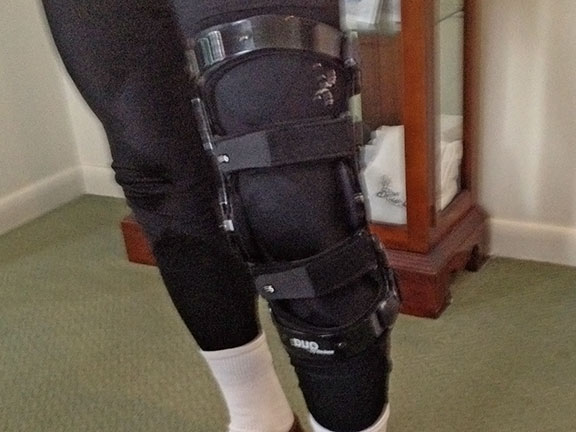 New exoskeleton for the left knee.