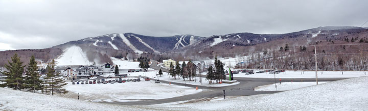 Killington Resort showing a patina of snow