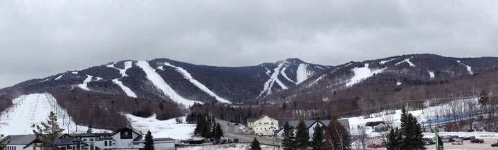 Panorama of the basin area of the Killington Resort taken Janusry 31, 2013 at approximately 1 PM