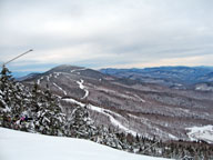 Pico Peak dominating the view to the north of Killington.