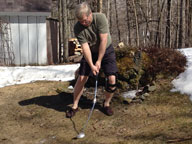 First golf swing of the 2013 season