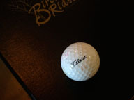 Bruised and battered Titleist Velocity 11 Golf Ball