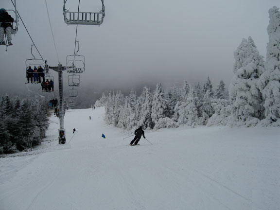 The view down Rime towards the intersection with Great Northern