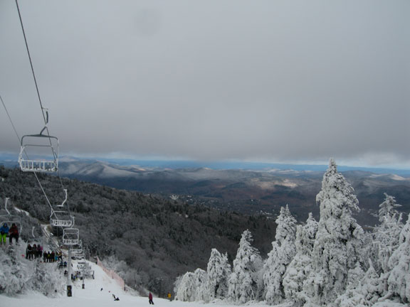 The view towards the Killington Basin area and lower Rime.