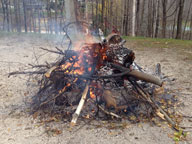 Recent bonfire for Ullr