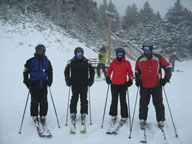 Veritable rogues gallery this morning on Killington.  From left - Howie, Dale, Mary and Chad