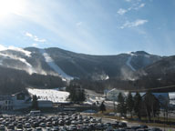 Blue sky and snow making are the order of the day at Killington