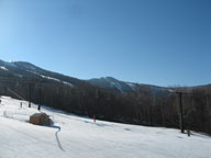 Killington Peak in the sun from the Snowshed Quad on Wednesday January 15, 2014