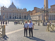 On vacation in Rome at St. Peter's Basilica