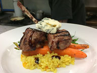 Lamb Lollipop small plate at the Birch Ridge Inn