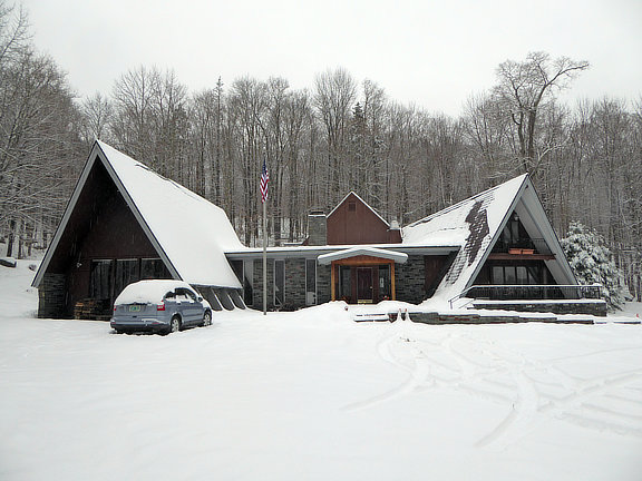 Birch Ridge Inn Covered in snow