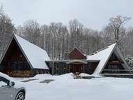 Birch Ridge Inn covered with newly fallen snow.